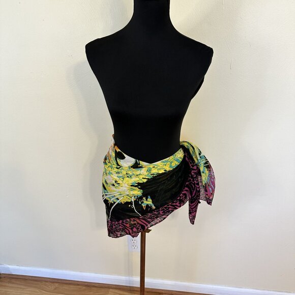 Colorful Leopard Print Womens Scarf Wrap By Copper Key One Size Animal Print - Picture 3 of 4